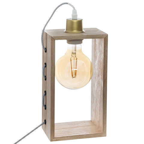 Tischlampe Atmosphera Holz Braun 25 W 220-240 V-0