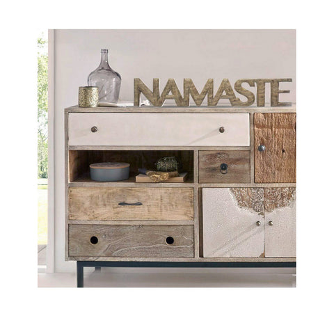 Deko-Figur Atmosphera Namaste Mango-Holz (54 x 3,5 x 10 cm)-1