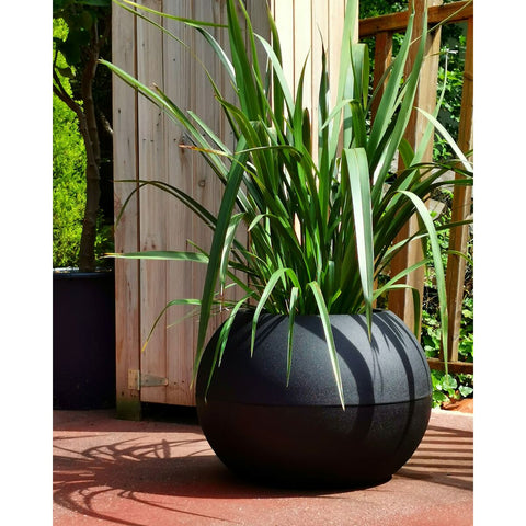 Blumentopf Riviera D40 Bold Schwarz Granit Ø 40 cm-1