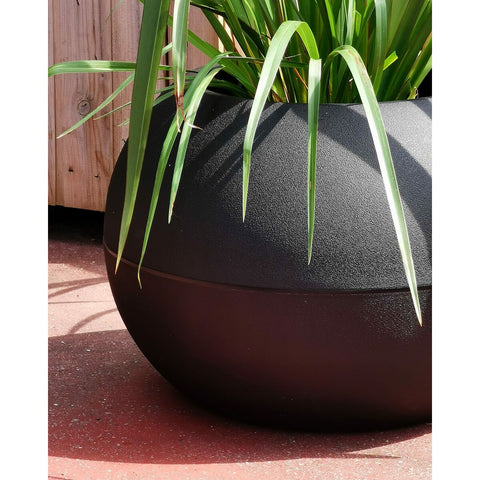 Blumentopf Riviera Schwarz Kunststoff rund Bold Ø 50 cm-1