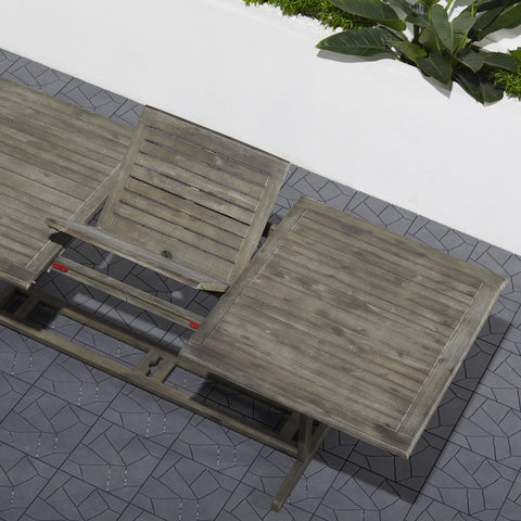 Distressed Grey Extendable Dining Table-2