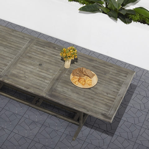 Distressed Grey Extendable Dining Table-3