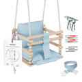 MAMOI® Babyschaukel, Schaukel Indoor, Holzschaukel für baby und Kinder, Kinderschaukel, Schaukeln aus Holz, Kleinkinderschaukel für kinderzimmer und türrahmen ab 1 jahr, 3 in 1-0