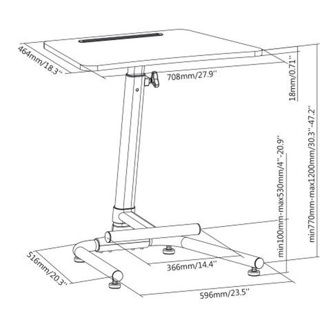 Schreibtisch MacLean MC-849 Weiß 70,8 x 77 x 46,4 cm-1