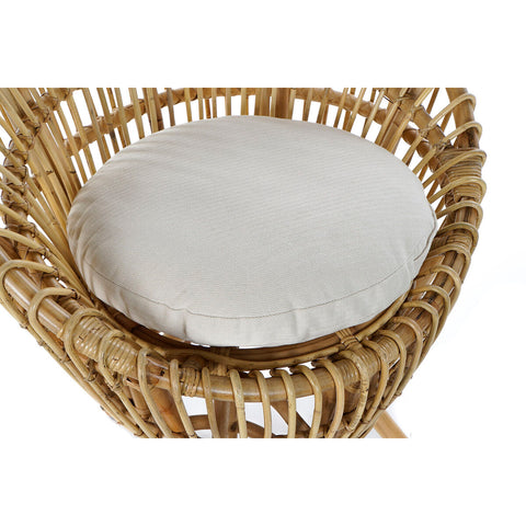 Sessel DKD Home Decor 8424001750092 natürlich Baumwolle Weiß Rattan (74 x 67 x 85 cm)-4