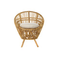 Sessel DKD Home Decor 8424001750092 natürlich Baumwolle Weiß Rattan (74 x 67 x 85 cm)-1