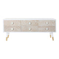 TV-Möbel DKD Home Decor 119 x 42 x 50 cm Tanne Gold Weiß Hellbraun-1