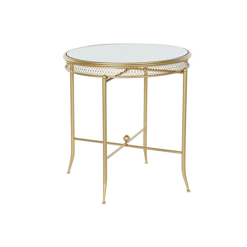 Beistelltisch DKD Home Decor 56 x 56 x 56 cm Spiegel Gold Metall-0