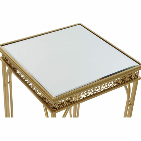 Beistelltisch DKD Home Decor Spiegel Gold Metall (40 x 40 x 56 cm)-1