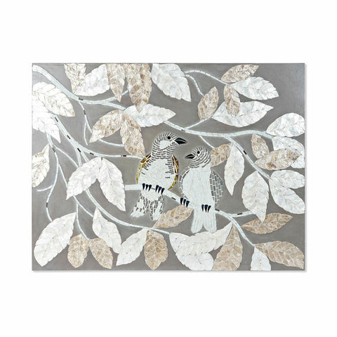 Leinwand DKD Home Decor Kristall Bettlaken Holz MDF (90 x 4 x 70 cm)-0