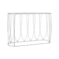 Konsole DKD Home Decor Silberfarben Metall Weiß Marmor 115 x 35 x 78 cm-4