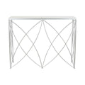 Konsole DKD Home Decor Weiß Silberfarben Metall Marmor 100 x 33 x 78 cm-2