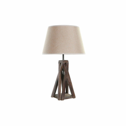 Tischlampe DKD Home Decor Holz Baumwolle Dunkelbraun (35 x 35 x 56 cm)-0