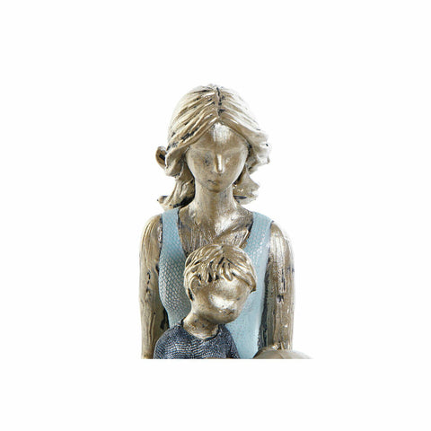 Deko-Figur DKD Home Decor Blau Gold Damen 15 x 9,5 x 18 cm-2