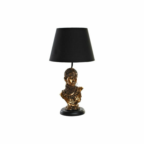 Tischlampe DKD Home Decor Schwarz Gold Harz 220 V 50 W (31 x 31 x 58 cm)-0