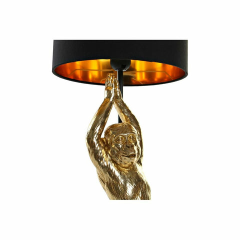 Tischlampe DKD Home Decor Schwarz Gold Harz 220 V 50 W (25 x 25 x 49 cm)-2