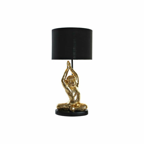 Tischlampe DKD Home Decor Schwarz Gold Harz 220 V 50 W (25 x 25 x 49 cm)-0