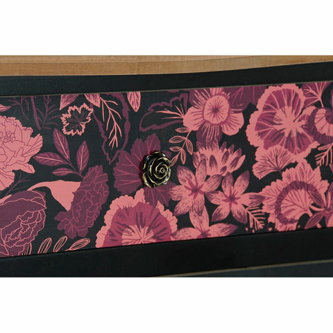 Anrichte DKD Home Decor   Schwarz 76 x 39 x 75,5 cm Rosa Braun Holz MDF-3