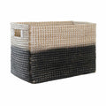 Korb DKD Home Decor 48 x 28 x 31 cm natürlich Schwarz Boho-0