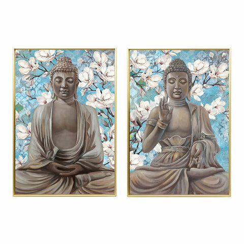 Bild DKD Home Decor 51,5 x 3,5 x 71,5 cm Buddha Orientalisch (2 Stück)-0