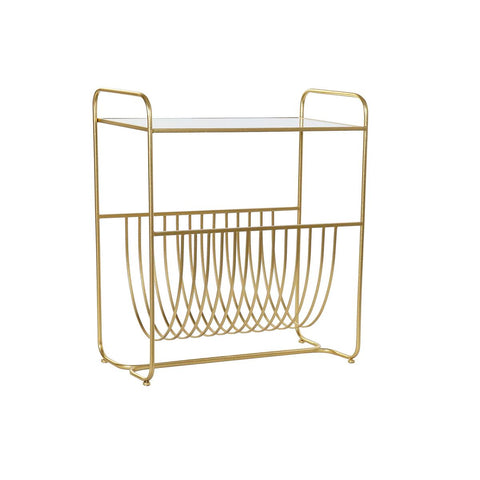 Zeitschriftenkorb DKD Home Decor Spiegel Gold Metall (76 x 35 x 83 cm)-2