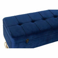 Hocker DKD Home Decor   Blau Gold Metall (90 x 40 x 47 cm)-3