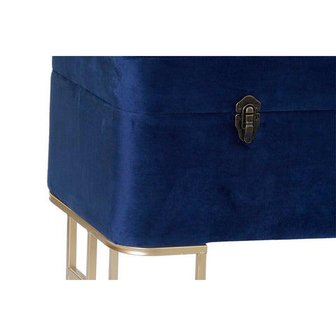 Hocker DKD Home Decor   Blau Gold Metall (90 x 40 x 47 cm)-1