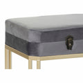 Hocker DKD Home Decor   Grau Gold Metall (80 x 40 x 47 cm)-2