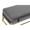 Hocker DKD Home Decor   Grau Gold Metall (80 x 40 x 47 cm)-3