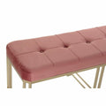 Hocker DKD Home Decor   Rosa Metall Samt (120 x 40 x 46 cm)-3