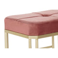 Hocker DKD Home Decor   Rosa Metall Samt (120 x 40 x 46 cm)-1