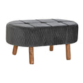 Hocker DKD Home Decor   Grau natürlich Dunkelgrau Holz 80 x 46 x 38 cm-0