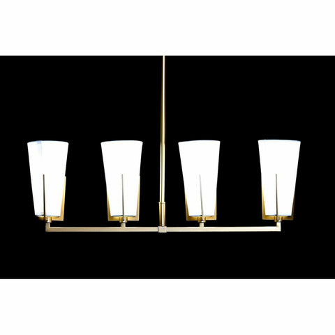 Deckenlampe DKD Home Decor Kristall Gold Metall Weiß (67 x 14 x 22 cm)-4