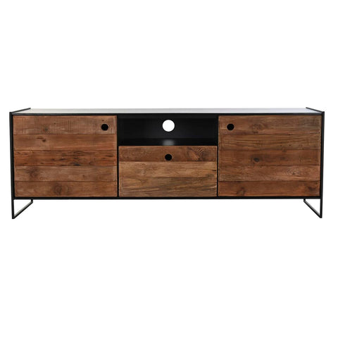 TV-Möbel DKD Home Decor 144,5 x 40 x 51 cm Schwarz Orange Recyceltes Holz Kiefer-4