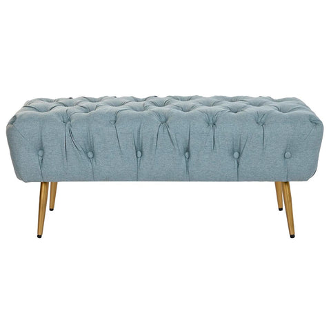 Hocker DKD Home Decor   103 x 46 x 42 cm Blau Gold Metall-0