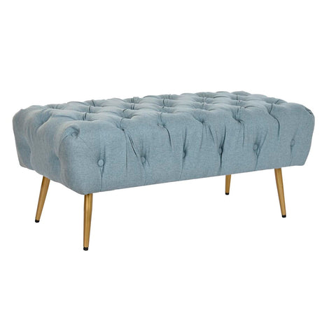 Hocker DKD Home Decor   103 x 46 x 42 cm Blau Gold Metall-4