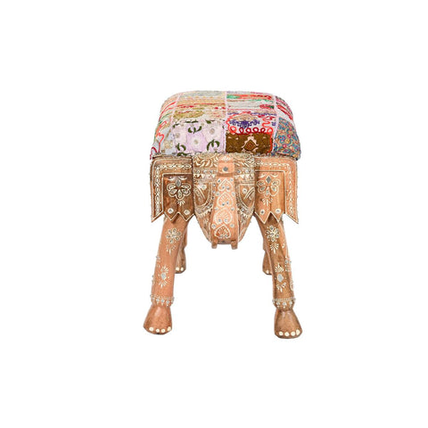 Hocker DKD Home Decor Elefant Bunt Mango-Holz 65 x 31,7 x 38 cm-3