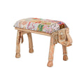 Hocker DKD Home Decor Elefant Bunt Mango-Holz 65 x 31,7 x 38 cm-0