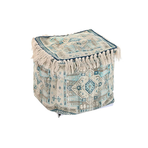 Puff DKD Home Decor Casablanca Blau Randbereich 40 x 40 x 40 cm-0