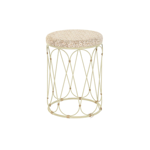 Beistelltisch DKD Home Decor natürlich Metall Creme Rattan (35 x 35 x 49 cm)-0