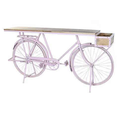 Konsole DKD Home Decor Fahrrad 180 x 41 x 94 cm Hellrosa Eisen Mango-Holz-0