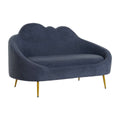 Sofa DKD Home Decor Blau Gold Metall Wolken Scandi 155 x 75 x 92 cm-0