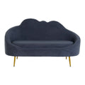 Sofa DKD Home Decor Blau Gold Metall Wolken Scandi 155 x 75 x 92 cm-4