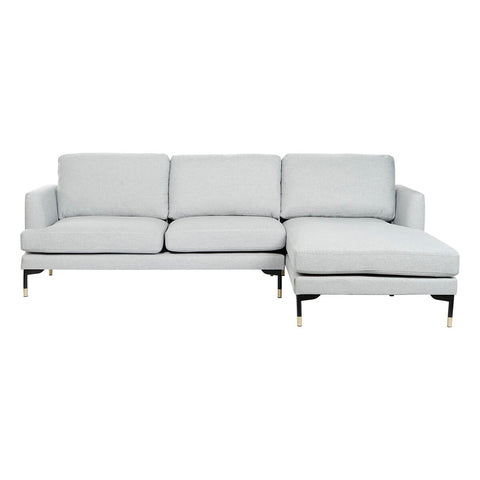 Chaise Longue DKD Home Decor Hellgrau Metall 250 x 160 x 85 cm-2