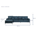 Sofa DKD Home Decor Blau Metall 300 x 160 x 85 cm-9