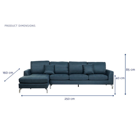 Sofa DKD Home Decor Blau Metall 300 x 160 x 85 cm-9