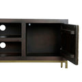 TV-Möbel DKD Home Decor 140 x 40 x 55 cm Schwarz Metall Akazienholz-2