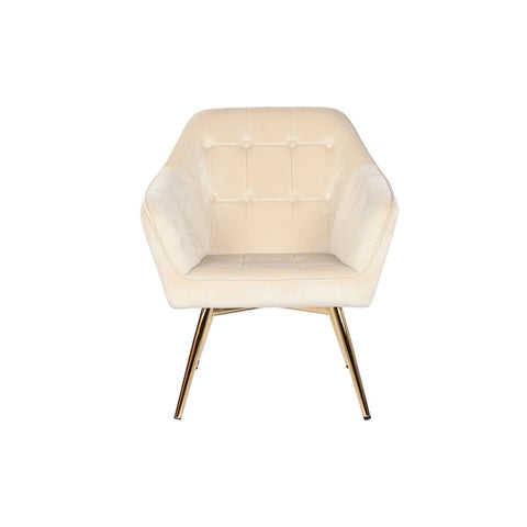 Sitz DKD Home Decor Creme Gold Metall 74 x 74 x 90 cm-3