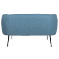 Sofa DKD Home Decor Blau Schwarz Schaum Holz Metall Samt Scandi 129 x 75 x 73 cm-2