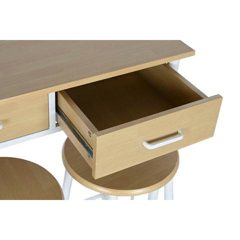 Tisch-Set mit 2 Stühlen DKD Home Decor Metall Holz MDF 80 x 50 x 84 cm-5